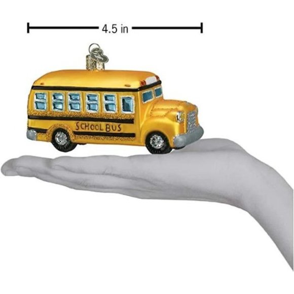 School Bus Old World Christmas Ornament - Picture 2 of 2